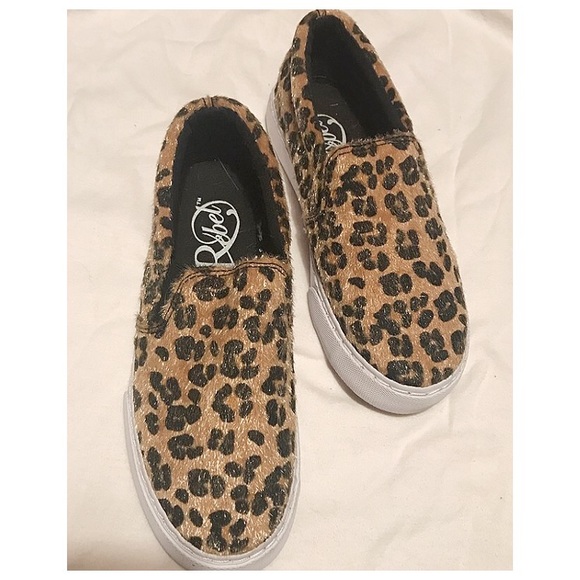 Modern Rebel Shoes Cheetah Print Slide On Sneakers Poshmark